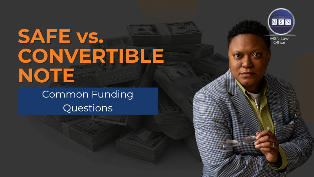Attorney Maritza “Shay” Nelson discussing common seed financing misconceptions in choosing between SAFEs and Convertible Notes.